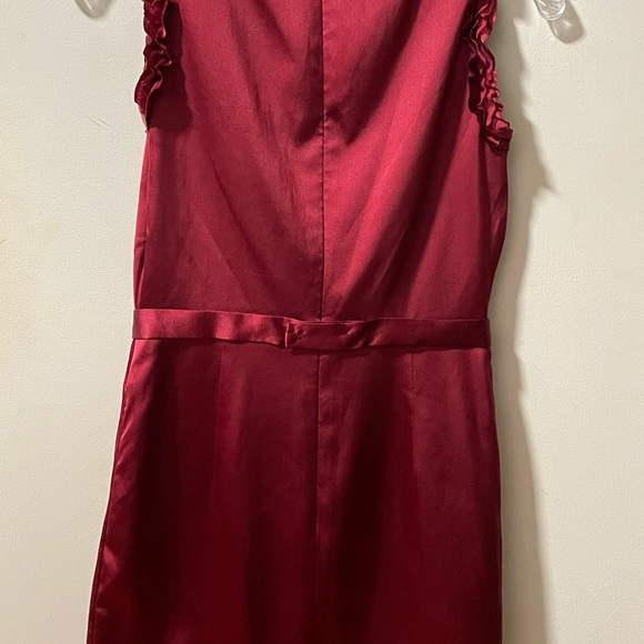 Ellie Tahari silk red sleeveless, Mini dress size 0 - Picture 4 of 10